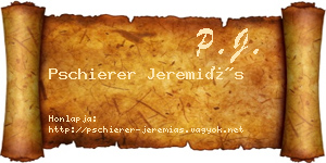 Pschierer Jeremiás névjegykártya